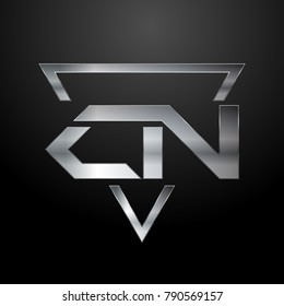 CN Logo, Monogram, Metal