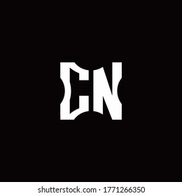 CN-Logo-Monogramm mit Mustern für Schnittelemente