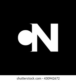 CN Logo. Vector Graphic Branding Letter Element. Dark Background