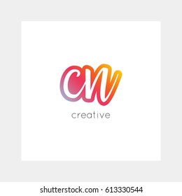 CN logo, vector. Useful as branding symbol, app icon, alphabet element, clip-art.