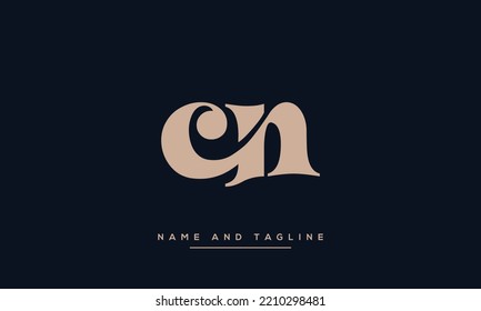 CN or NC Abstract initial monogram letter alphabet logo