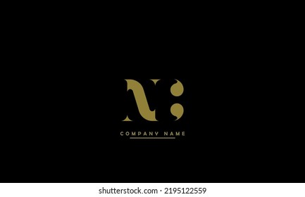 CN, NC Abstrakte Buchstaben Logo Monogramm