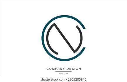CN, NC, Logo-Monogramm für abstrakte Buchstaben