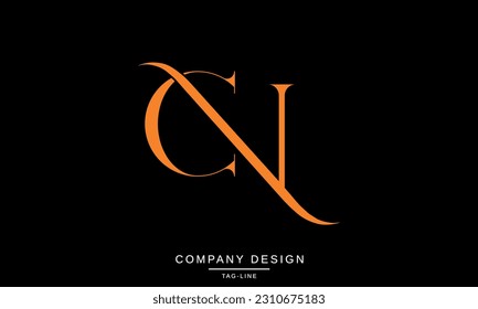 CN, NC, Abstract Letters Logo Monogram