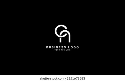 Monograma con el logotipo de las letras abstractas CN, NC