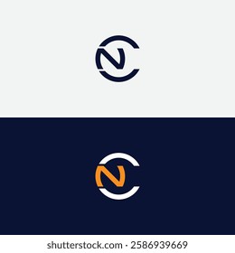 CN NC Alphabet initial Letter Monogram Icon Logo vector illustration
