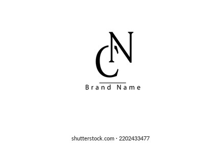 CN NC C N abstract vector logo monogram template