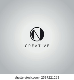 CN NC Creative Minimal Business Letter Logo Design Vector Icon Symbol.
