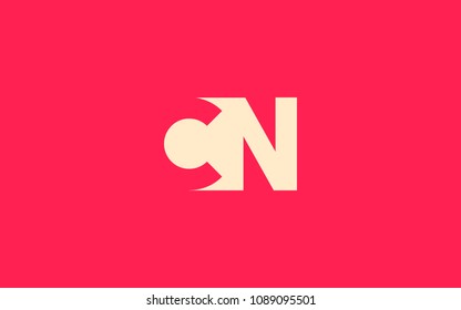 CN NC Letter Initial Logo Design Template