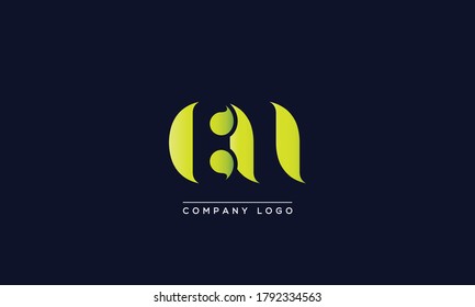 CN, NC Letter Logo Design with Creative Modern Trendy Typography