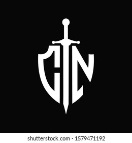 CN shield logo wih sword