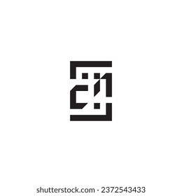 CN square concept retro logo in high quality professional design that will print well across any print media