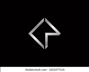 CN square shape Silver color logo