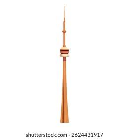 The cn tower, a symbol of toronto and canada, is standing tall against a clear sky