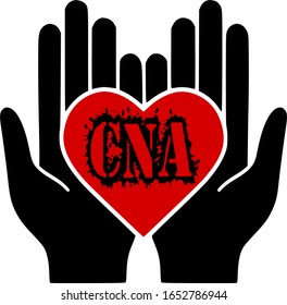 CNA caring hands design is for all the CNAs out there. Show how proud you are to be a CNA. You can use for many projects. Decal, T-Shirts, blankets, cups and more.  svg