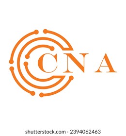 CNA letter design. CNA letter technology logo design on white background. CNA Monogram logo design for entrepreneur and business svg