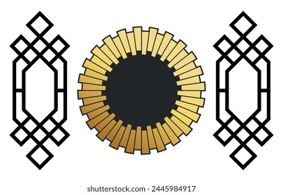 CNC cut motif pattern frame design