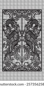 cnc desain cutting interior dragon