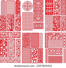 CNC Jali Vector, laser, metal cut, seamless jali design mashrabiya