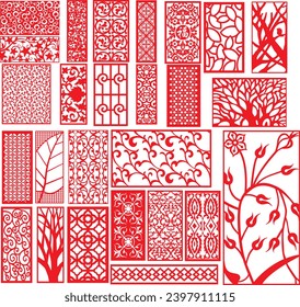 CNC Jali Vector, laser, metal cut, seamless jali design mashrabiya