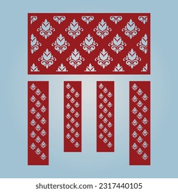 Cnc laser cutting template abstract panel vector