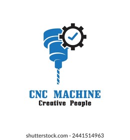 CNC Lathe machine Logo Computer Numerical Control modern 3D cutting technology design manufacturing industry cutting. This logo is ideal for cnc cutting maschines, woodworking industry, and similar.