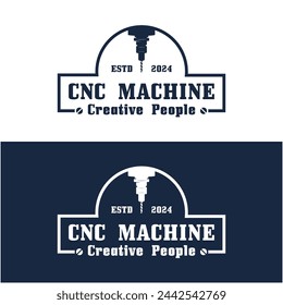 CNC Lathe machine Logo Computer Numerical Control modern 3D cutting technology design manufacturing industry cutting. This logo is ideal for cnc cutting maschines, woodworking industry, and similar.