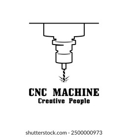 CNC Lathe machine Logo Computer Numerical Control modern 3D cutting technology design manufacturing industry cutting. This logo is ideal for cnc cutting maschines, woodworking industry, and similar.