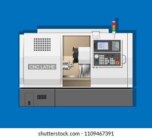 CNC lathe Machine mechanism workshop button center knob key axis test tool PLC drill steel gear line setup heavy turret metal motor chuck clamp cutter display monitor setting remote operate industry