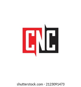 Cnc Lettering Logo Design Vector Stock Vector (Royalty Free) 2123091473 ...