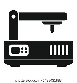 Cnc machine icon simple vector. Mill controller. Tool press industry