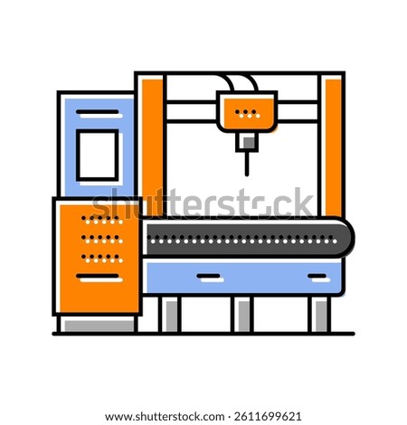 cnc machine manufacturing engineer color icon vector. cnc machine manufacturing engineer sign. isolated symbol illustration