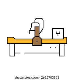 cnc machine manufacturing engineer line icon vector. cnc machine manufacturing engineer sign. isolated symbol illustration