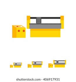 CNC Machine Vector Icon
