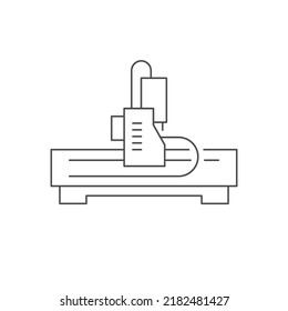 CNC milling machine line icon