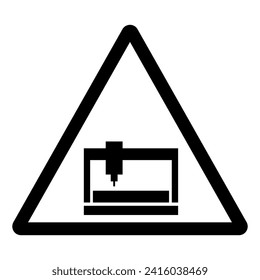 CNC Symbol Sign,Vector Illustration, Isolate On White Background Label. EPS10