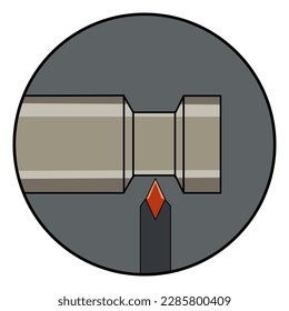 cnc turning icon. - cnc lathe cutting machine.  (straight)-CNC turning tools