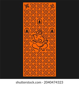 CNC Vector Cutting ganesha for CNC Laser, Router, Plasma, Waterjet, Plotter. Used for 4x8 Sheets MDF, METAL, JAALI, PVC, Plywood, ACP, Acrylic, Marble. Glass Etching For Architects, Interior Designer