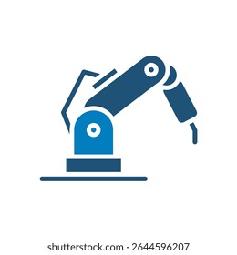 cnc welding machine icon solid vector design in trendy style