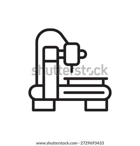 CNC wood router icon. Precision woodworking and digital fabrication, representing computer-controlled milling, automated timber carving, industrial furniture manufacturing, and high-tech joinery.
