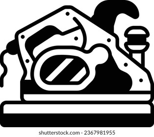 CNC wood routers vector color icon design, Handyman Services symbol, House Repairing sign, Civil Engineering and Building Contractor stock illustration, D-handle fixed-base router concept