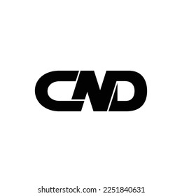 CND letter monogram logo design vector