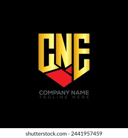 CNE letter logo abstract design. CNE unique design. CNE.
