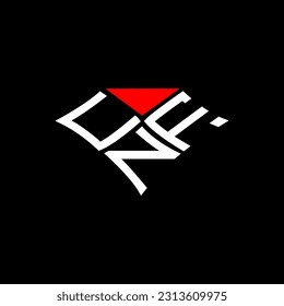 Logo de la carta CNF diseño creativo con gráfico vectorial, logo simple y moderno de CNF. Diseño de alfabetos lujosos de CNF  
