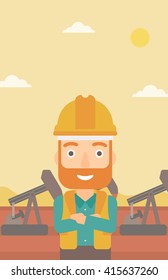 Cnfident oil worker.