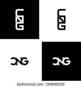 diseño original del logotipo de monograma de letra cng