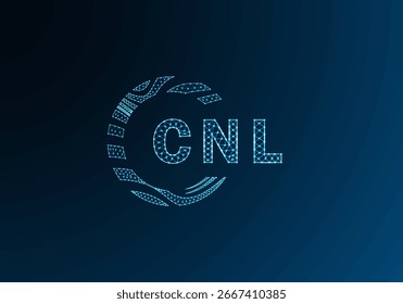 Diseño de Vector de logotipo de letra polivinílica baja CNL. Diseño de logotipo de polietileno inferior CNL. Diseño único del logotipo de baja poli de CNL.