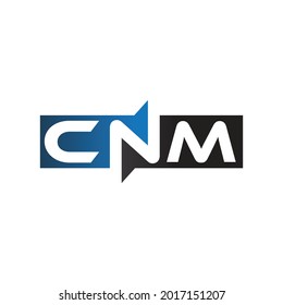 CNM Monogramm Anfangsbuchstaben Logo Design Vektor