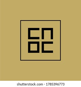 CNOC / CN0C initial logo monogram, and can be editable