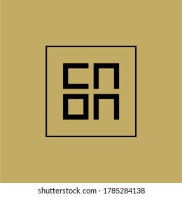 CNON / CN0N initial logo monogram, and can be editable